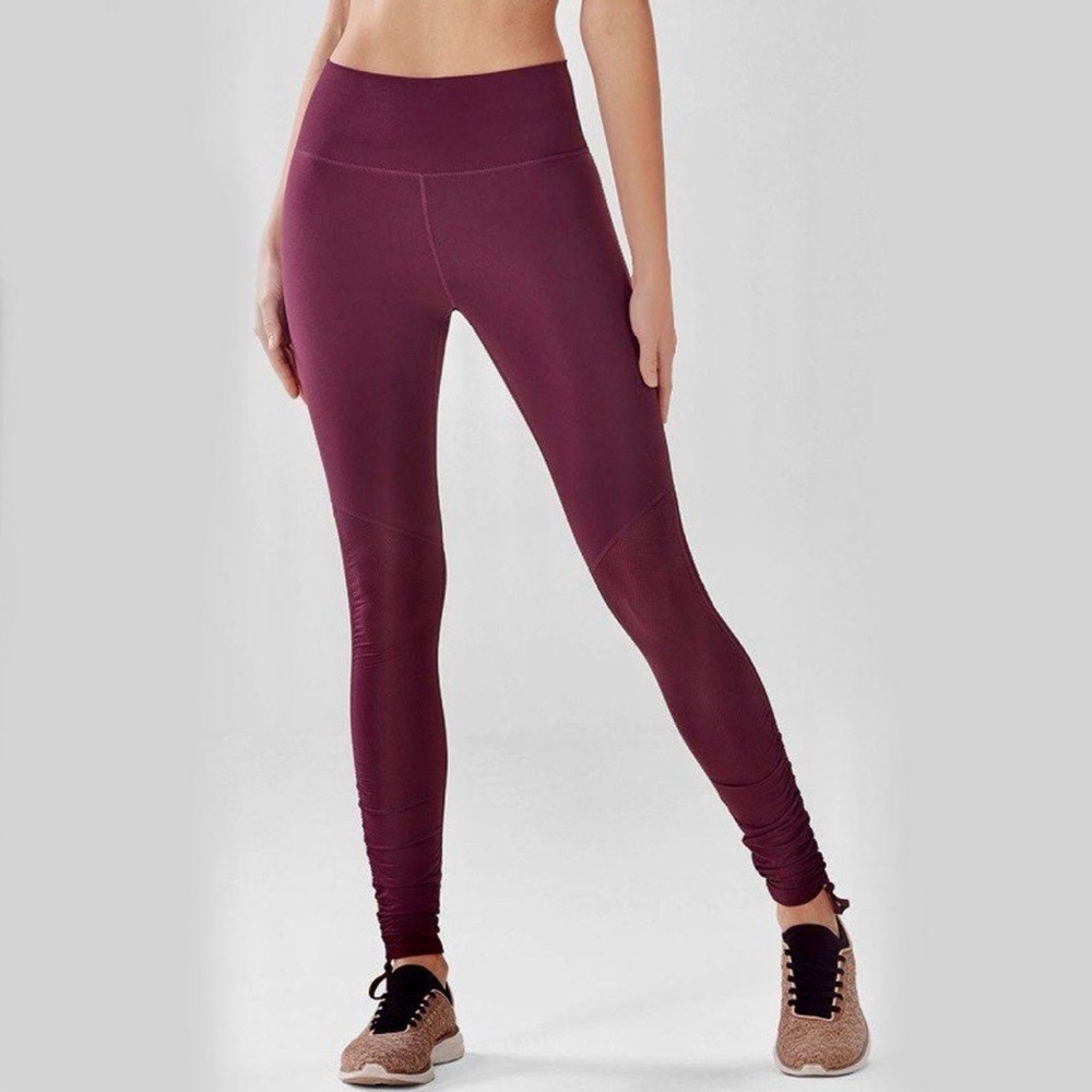 Fabletics Maroon Cashel Foldover PureLuxe Legging